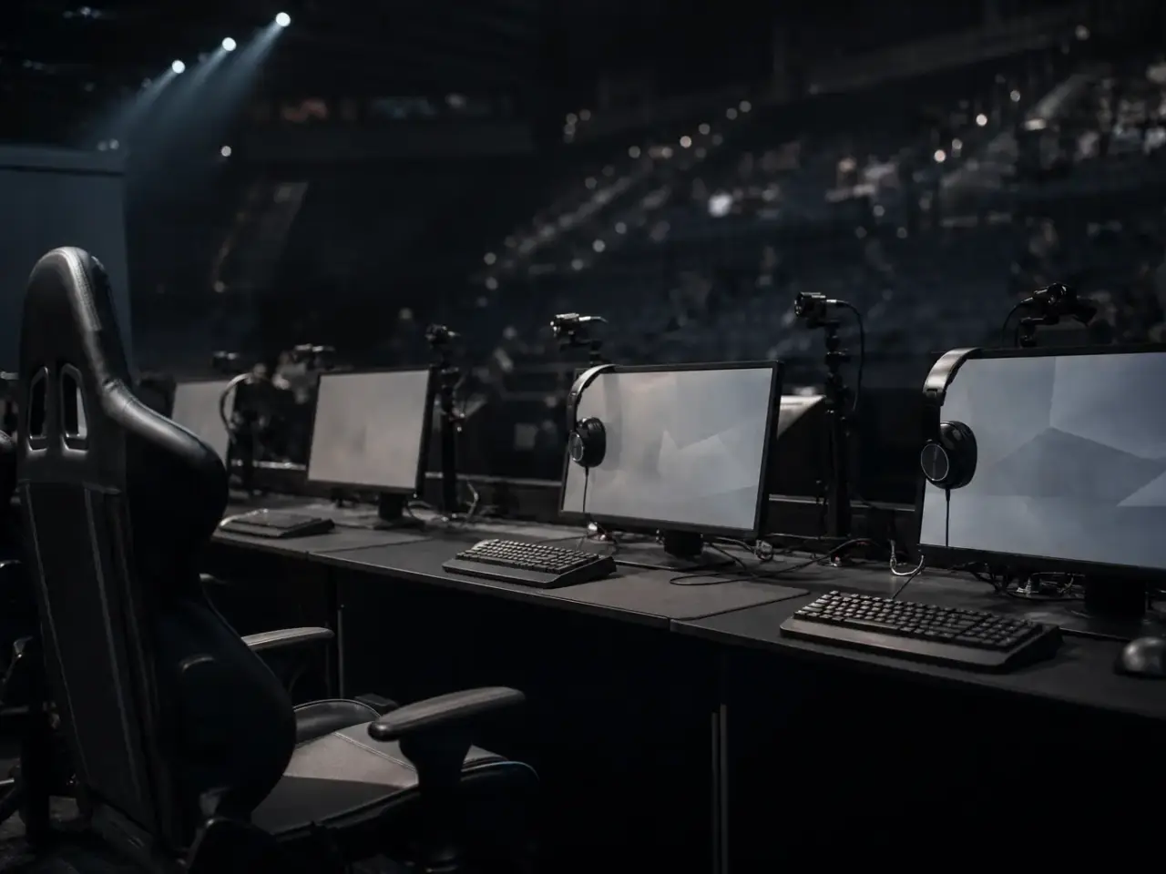 Competitive player stations prepared for LAN