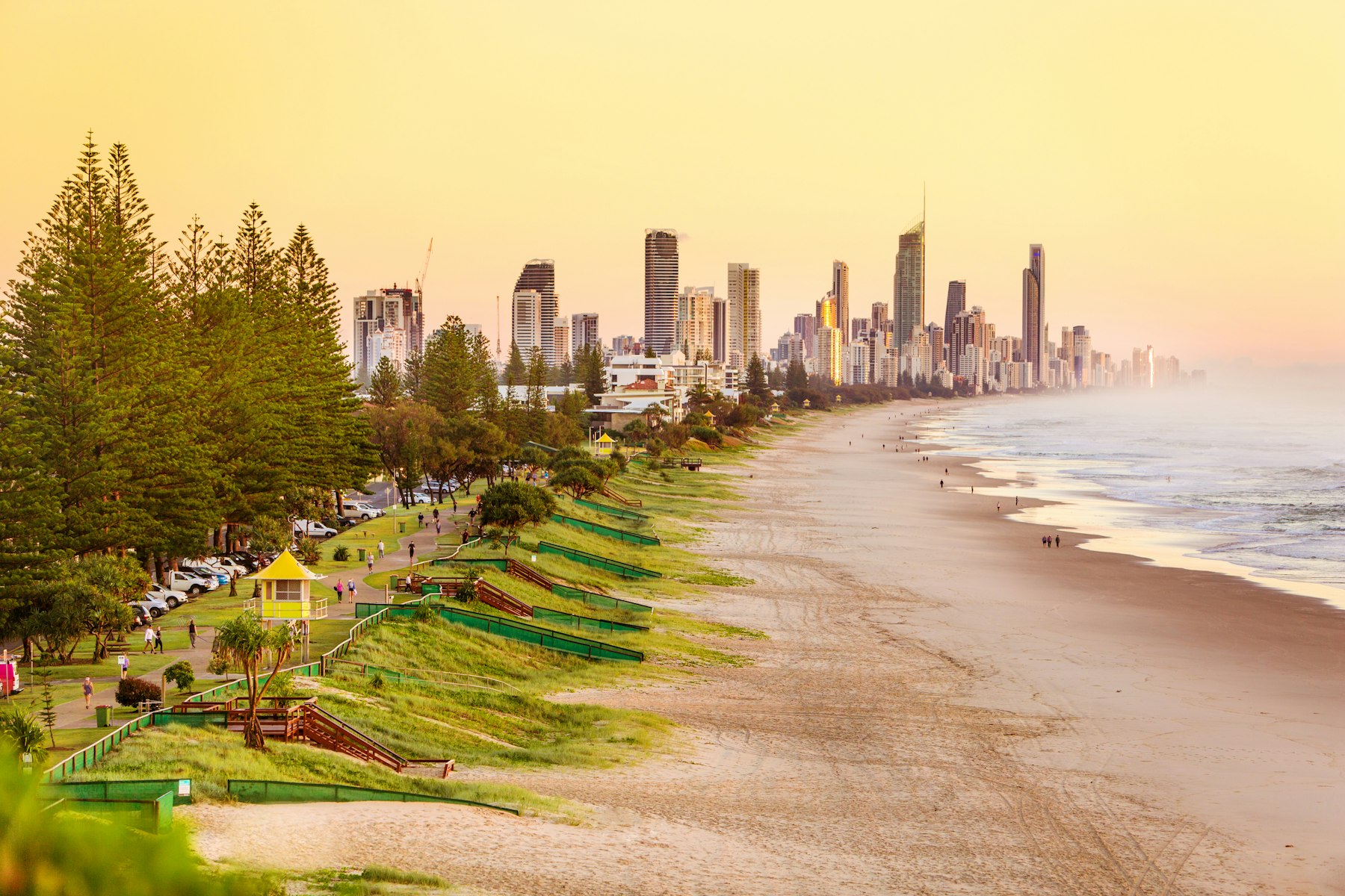 Broadbeach coastline on the Gold Coast